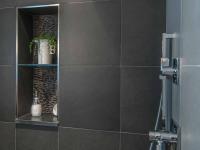 Bennington project - Little City rambler - guest bathroom shower detail