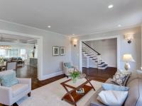 living room towards the stairs - historic charm in NW DC - Ballard & Mensua Architecture