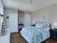 guest bedroom with wood floors - historic charm in NW DC - Ballard & Mensua Architecture