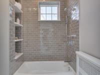 bathroom with built in niche - historic charm in NW DC - Ballard & Mensua Architecture