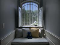 Carr project - nautical New England waterfront home - dormer window seat
