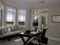 Carr project - nautical New England waterfront home - study nook with water views