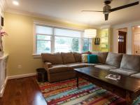 Cole project - craft style mid-century split level - living room toward foyer