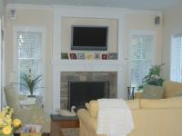 Enrico-Easton - waterfront cottage renovation - living room with fireplace