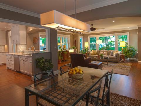 Bennington project - Little City rambler - dining room towards family room