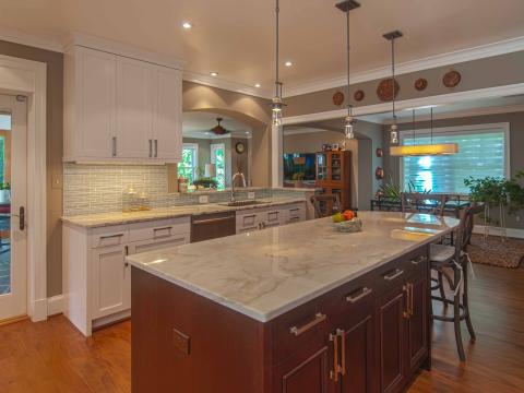 Bennington project - Little City rambler - kitchen towards dining room