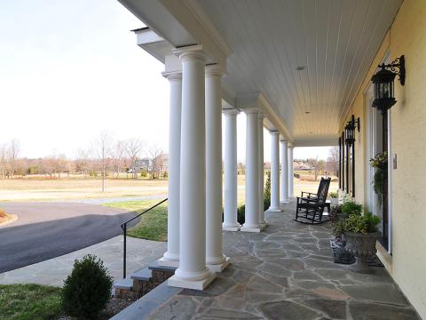 Deep front porch for the Sugarland Lane project