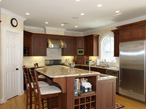 Dark wood kitchen renovation for the Newington Rd project