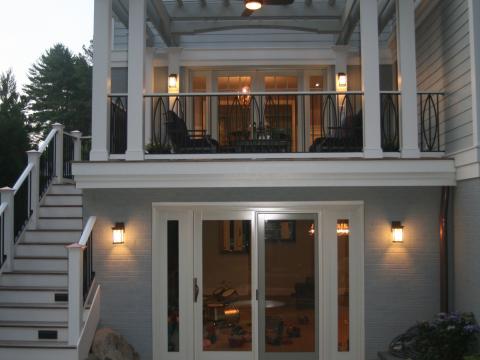 upper desk lighting at dusk - McLean waterfront - Graham project