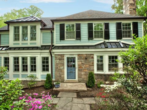 bright blue street elevation - The Shire of Spring Valley - Ballard & Mensua