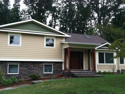 front exterior after - Vienna split level renovation - Boswell project