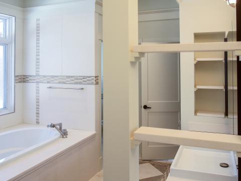 master bathroom tub detail - Modern home makeover - Carr Baron project