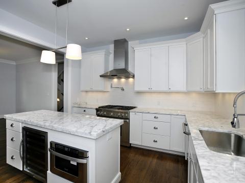 white kitchen view - Clarendon bungalow - Cima project