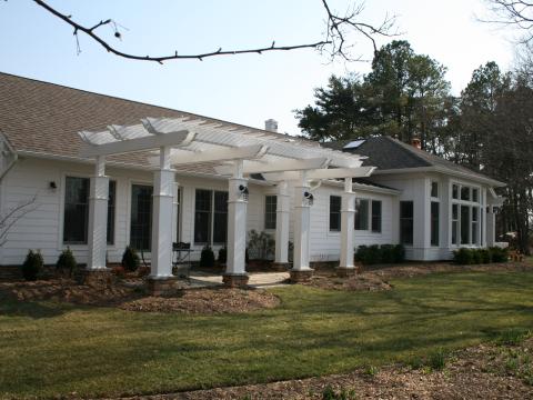 Enrico-Easton - waterfront cottage renovation - exterior rearview after