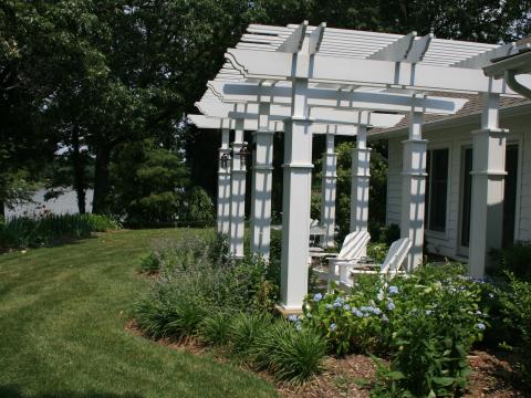 Enrico-Easton - waterfront cottage renovation - exterior portico