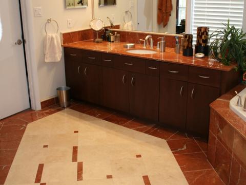 tile detail in the master bathroom - Empty Nesters Home
