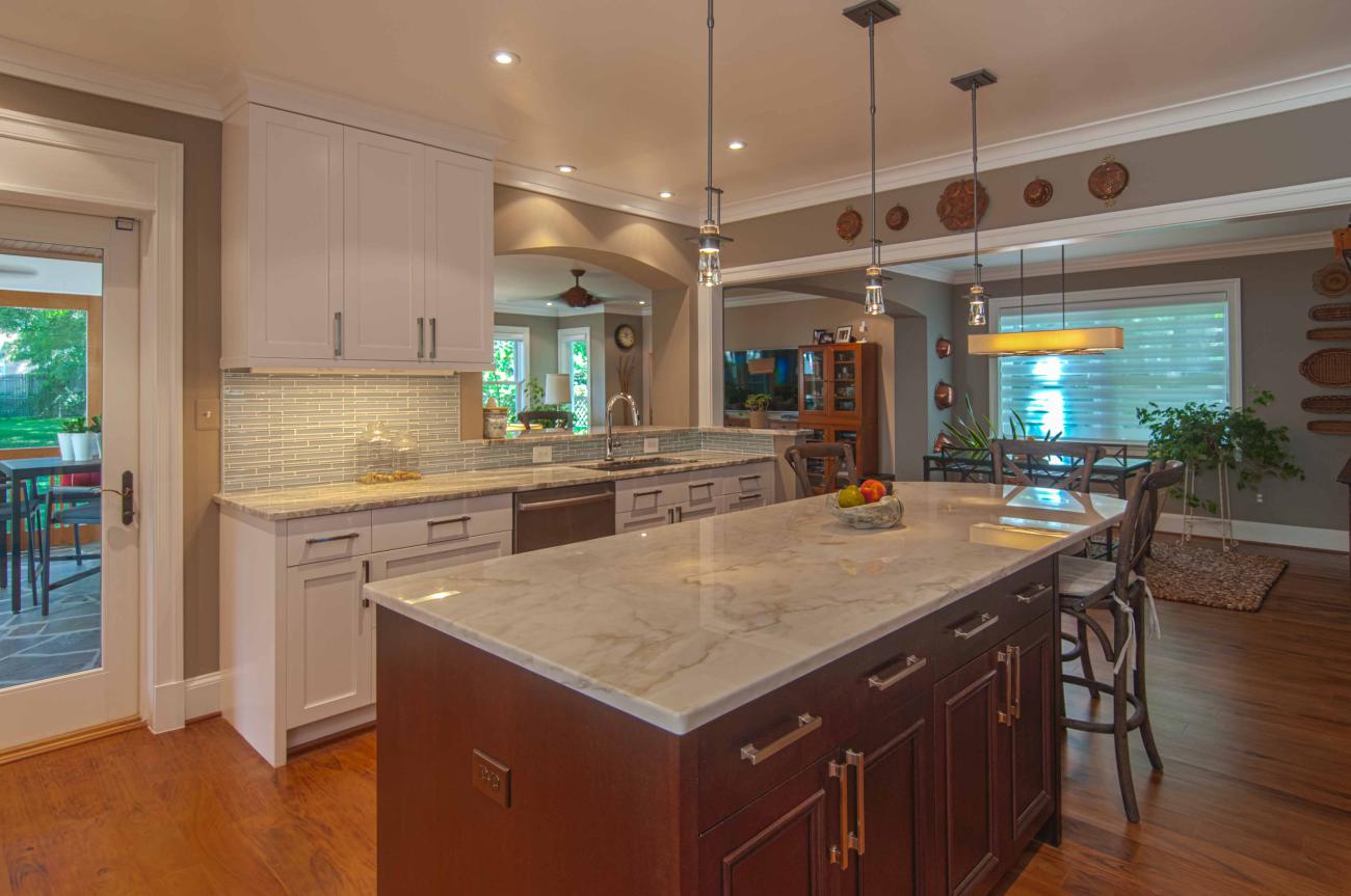 Bennington project - Little City rambler - kitchen towards dining room