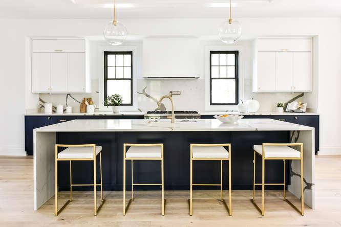 Waterfall Kitchen Island