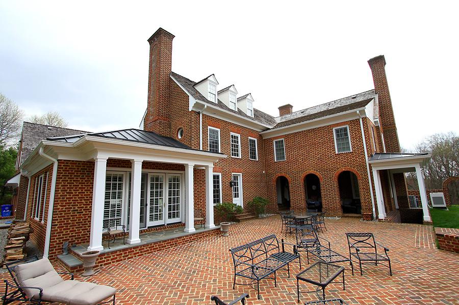 Finalized brick patio for outdoor entertaining on Highland Farm Rd