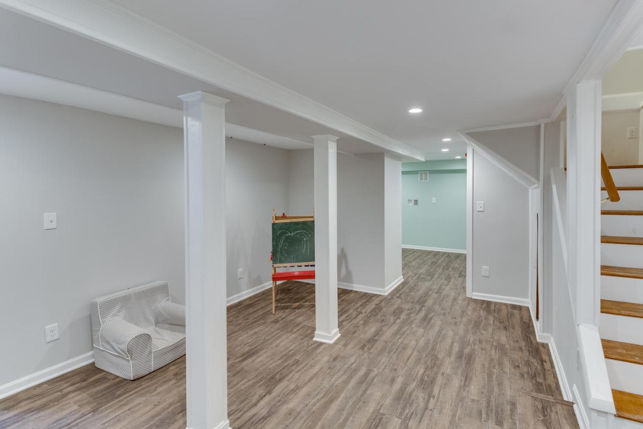 wide open living room - historic charm in NW DC - Ballard & Mensua Architecture