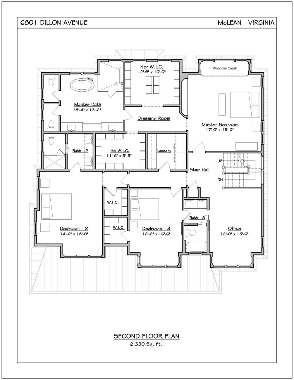 second floor plan - tatari dillon project - ballard & mensua