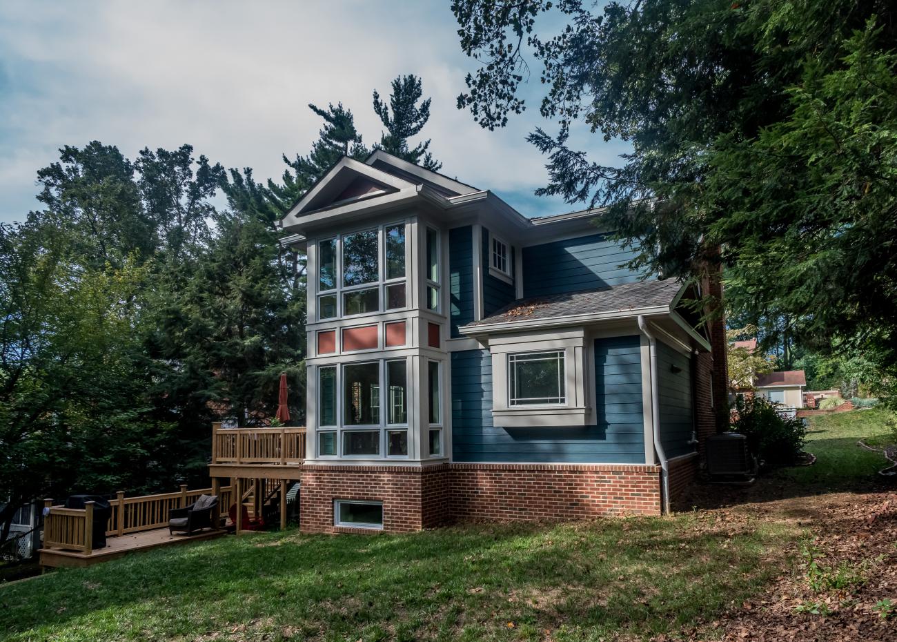 left rear view - Two story renovation - Loucks project