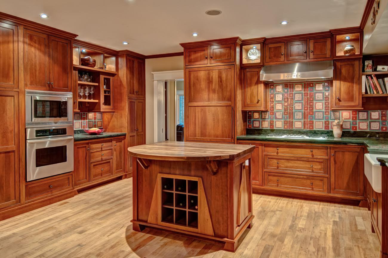 The new kitchen in the Ballard's renovated home