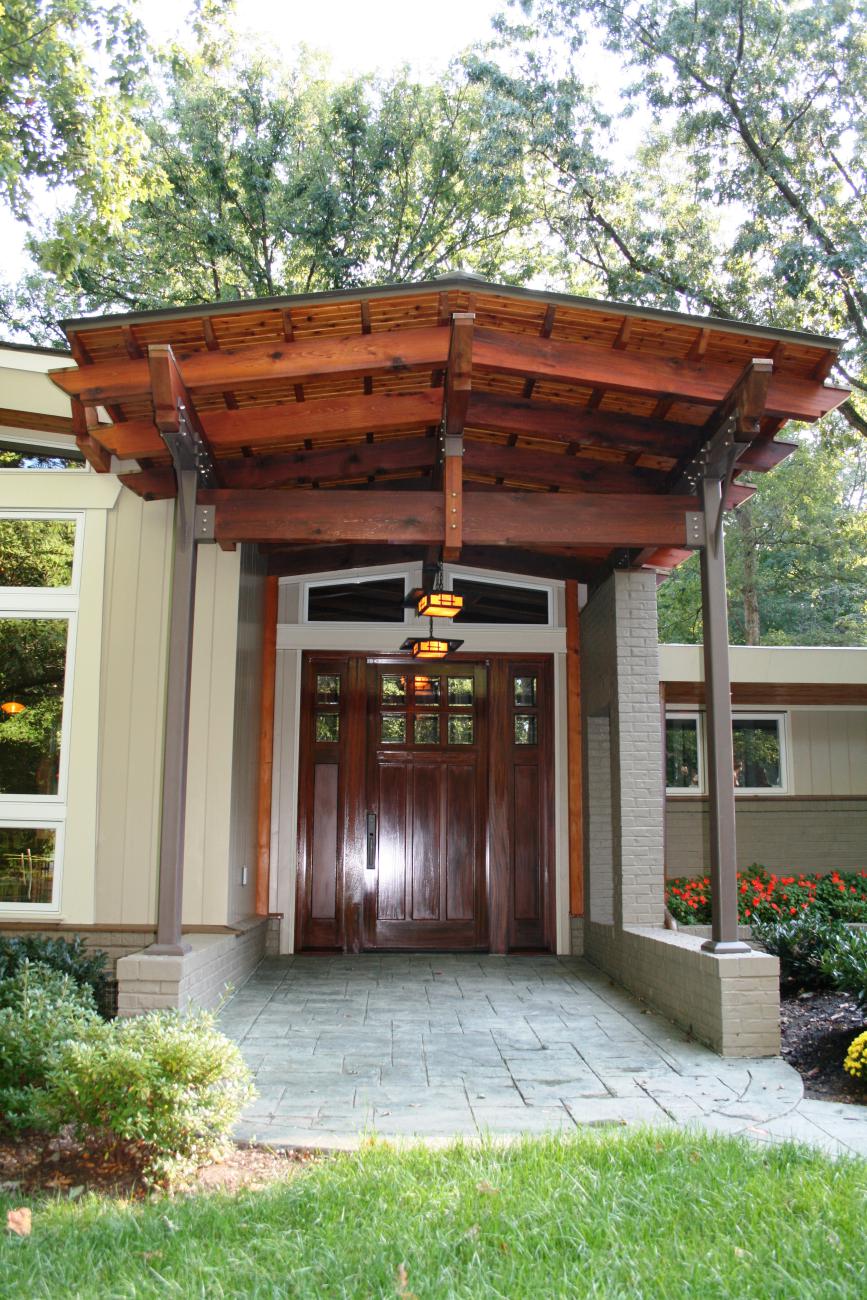 front portico - Modern home makeover - Carr Baron project
